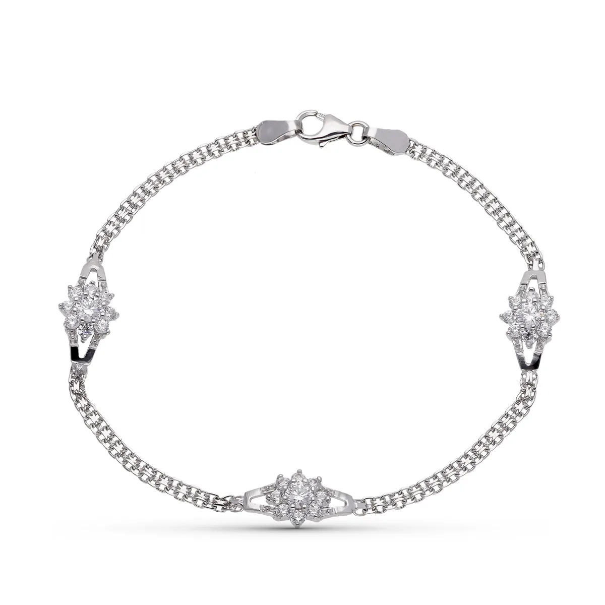 18K PULSERA ORO BLANCO COMUNION CIRCONITAS