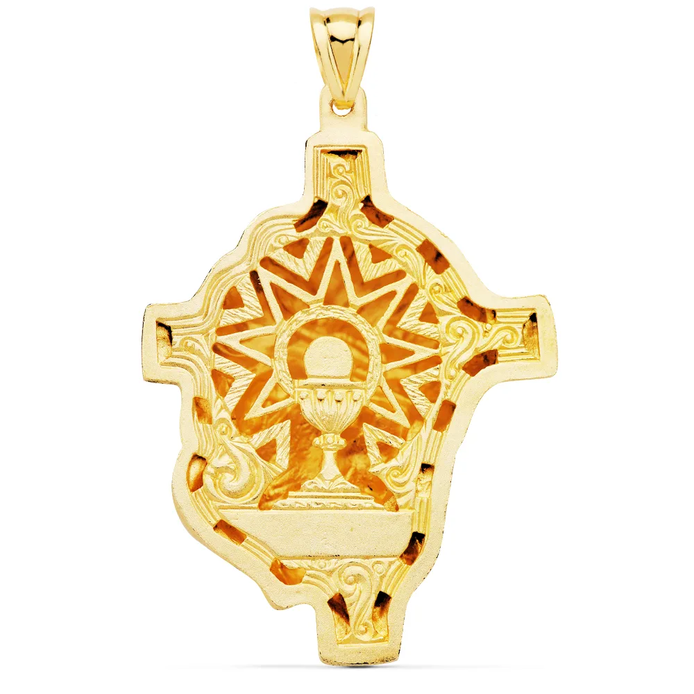18K COLGANTE ORO AMARILLO CABEZA DE CRISTO  FUNDIDO 48X38 MM — vista 2