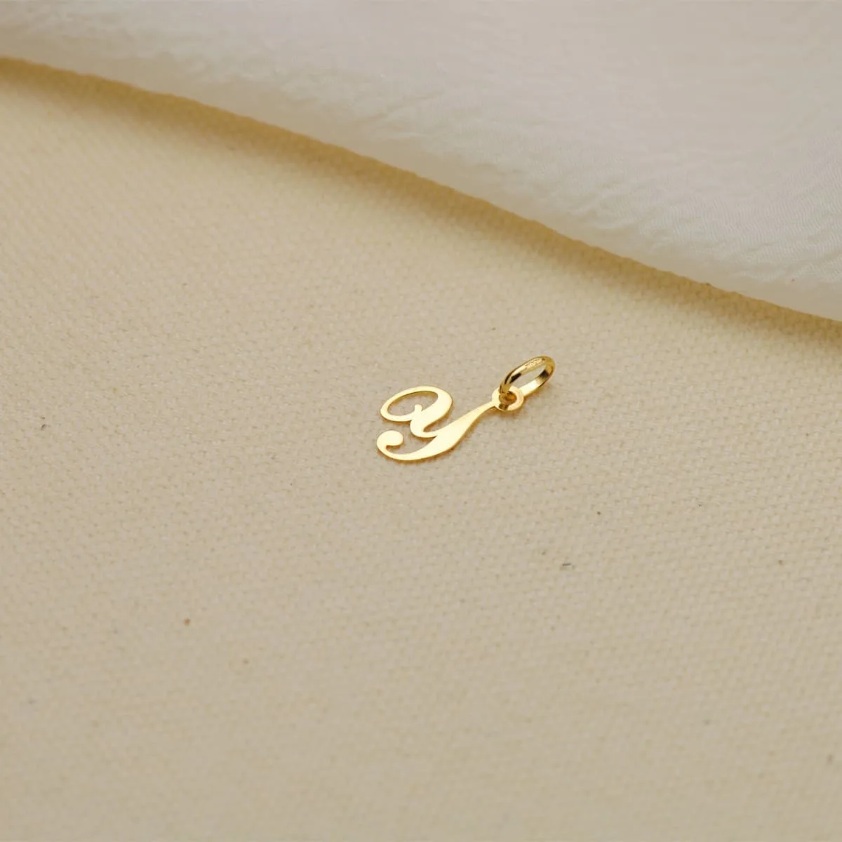18K COLGANTE ORO AMARILLO INICIAL LETRA " Y " 14X8 MM — vista 2