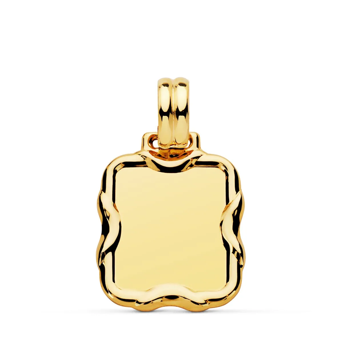 9K PLACA CHAPA ORO AMARILLO RECTANGULAR 23X19 MM