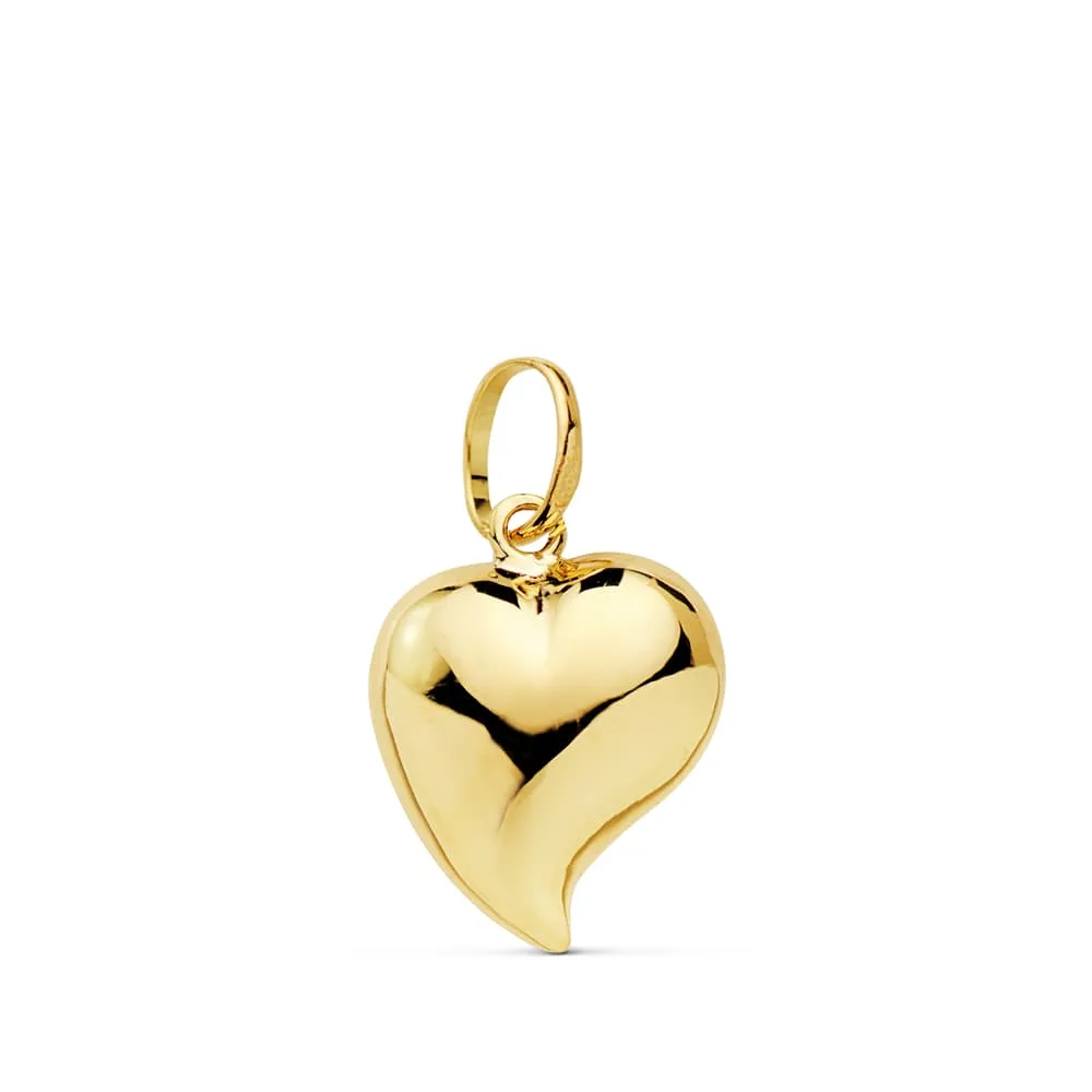 18K COLGANTE ORO AMARILLO CORAZON LISO 13X12 MM C. AMOR