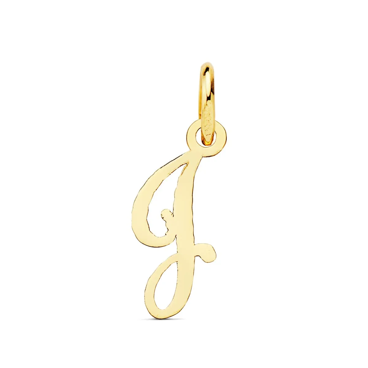 18K COLGANTE ORO AMARILLO LETRA " J " . 15X6 MM