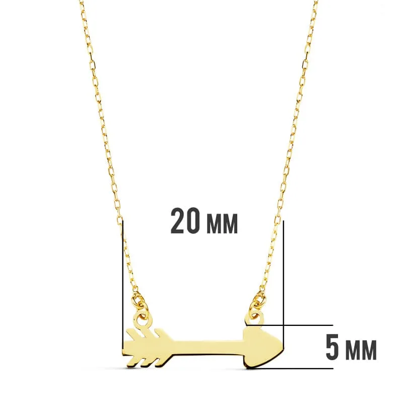 18K COLLAR ORO AMARILLO FLECHA CUPIDO 20X6 MM45CM C. AMOR — vista 3