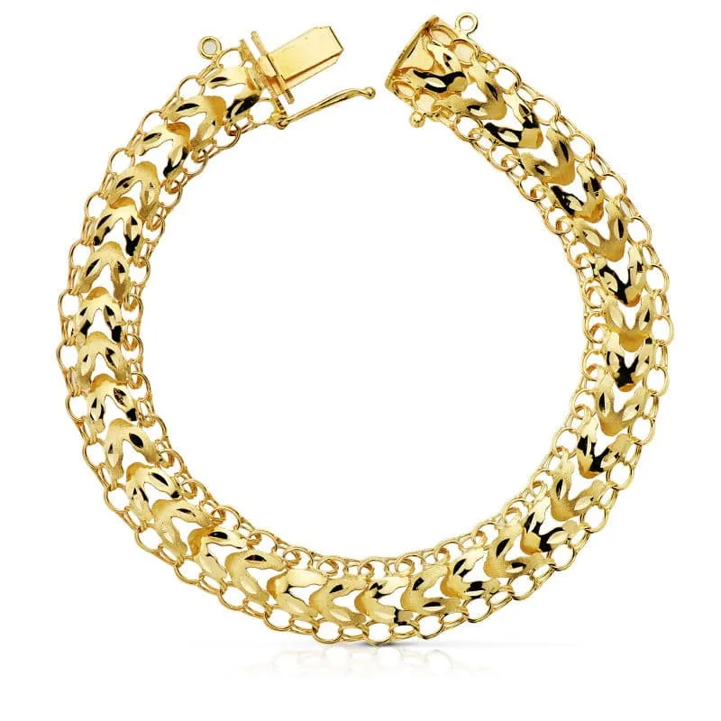 18K PULSERA ORO AMARILLO PRINCESA 10 MM 21CM