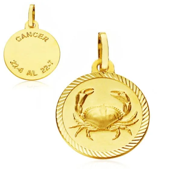 18K HOROSCOPO ORO AMARILLO CANCER 20 MM