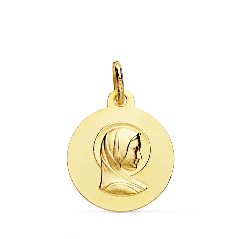 18K MEDALLA ORO AMARILLO MARIA FRANCESA 16MM