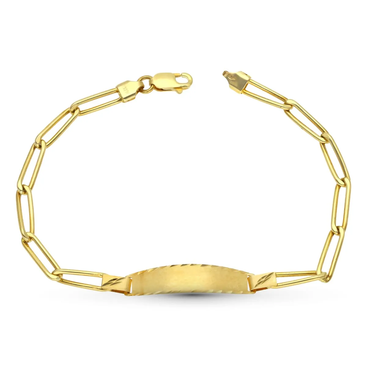 18K ESCLAVA ORO AMARILLO HUECA 18.5 CM 4 MM