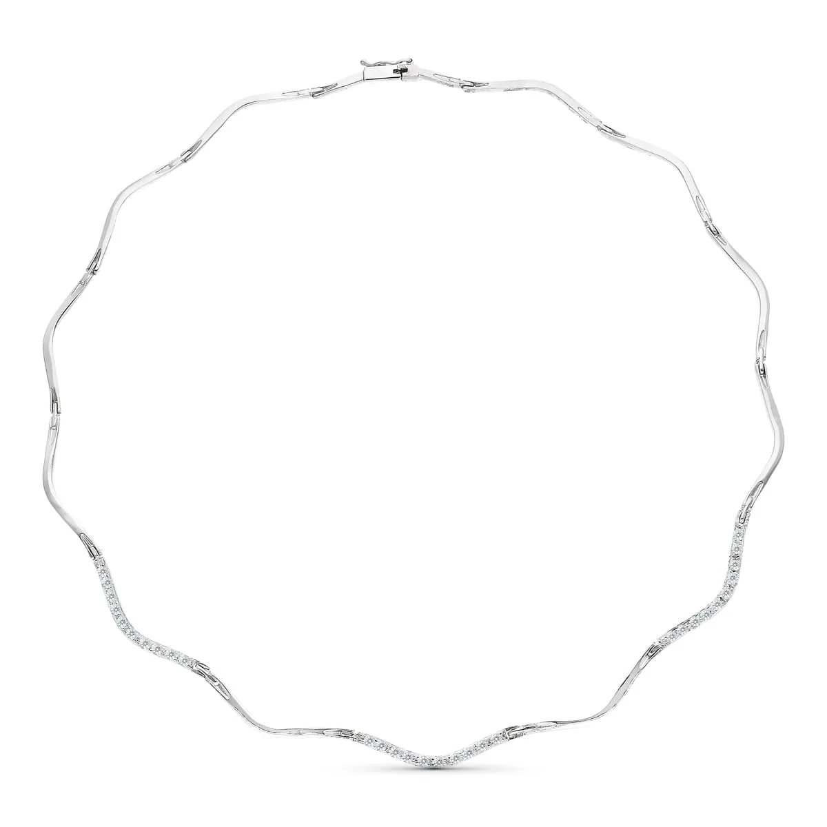 18K GARGANTILLA ORO BLANCO CIRCONITAS