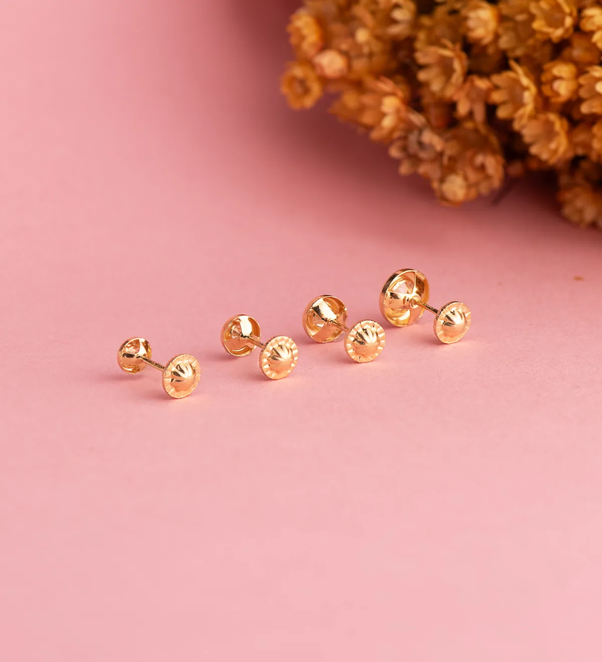 18K PENDIENTES ORO AMARILLO CHATON CON CIRCONITA. MEDIDA: 4MM. CIERRE TUERCA — vista 3