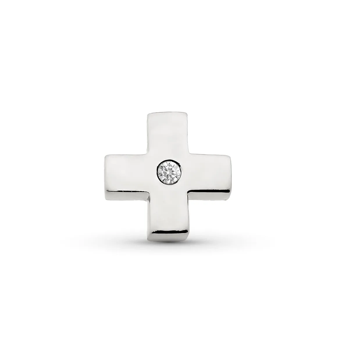 18K CRUZ ORO BLANCO HUECA ORO BLANCO 15X15 MM