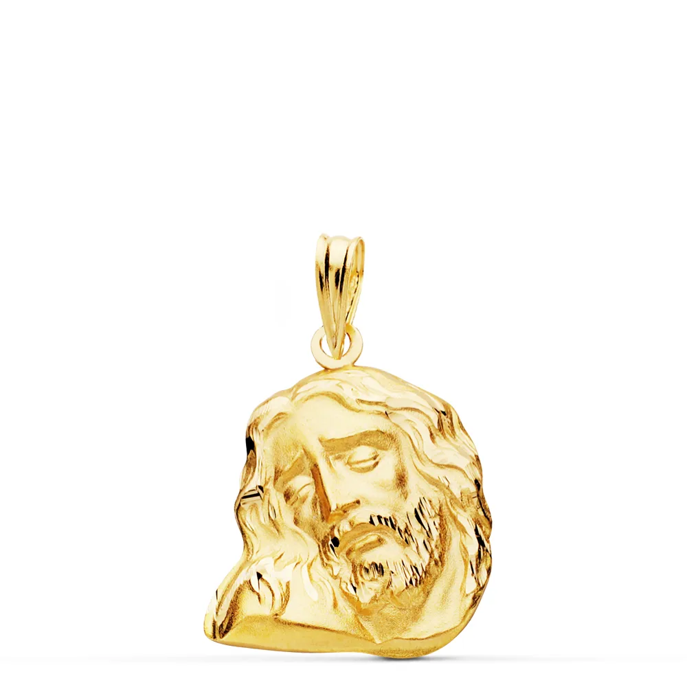 18K COLGANTE ORO AMARILLO CABEZA DE CRISTO  20X16 MM