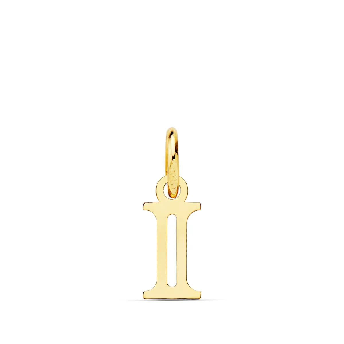 18K COLGANTE ORO AMARILLO LETRA " I " . 11X5 MM