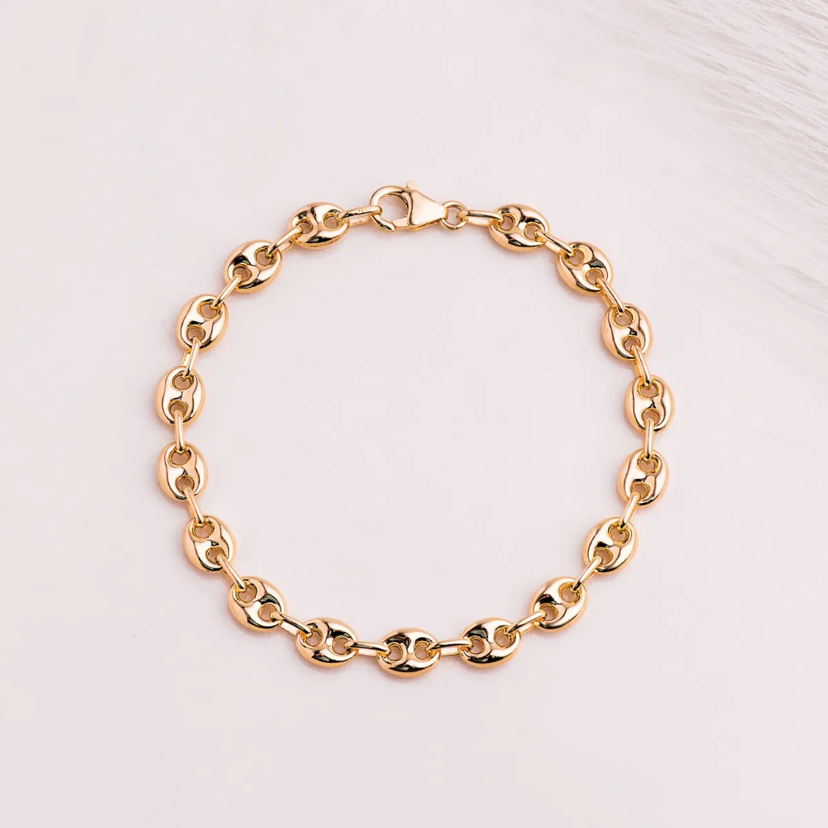 18K PULSERA ORO AMARILLO CALABROTE HUECO ANCHO: 6 MM. LARGO:  19CM — vista 2