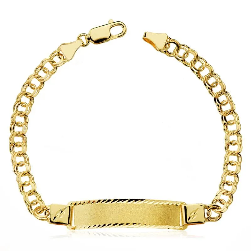 18K ESCLAVA ORO AMARILLO HUNGARA HUECA 21.5 CM