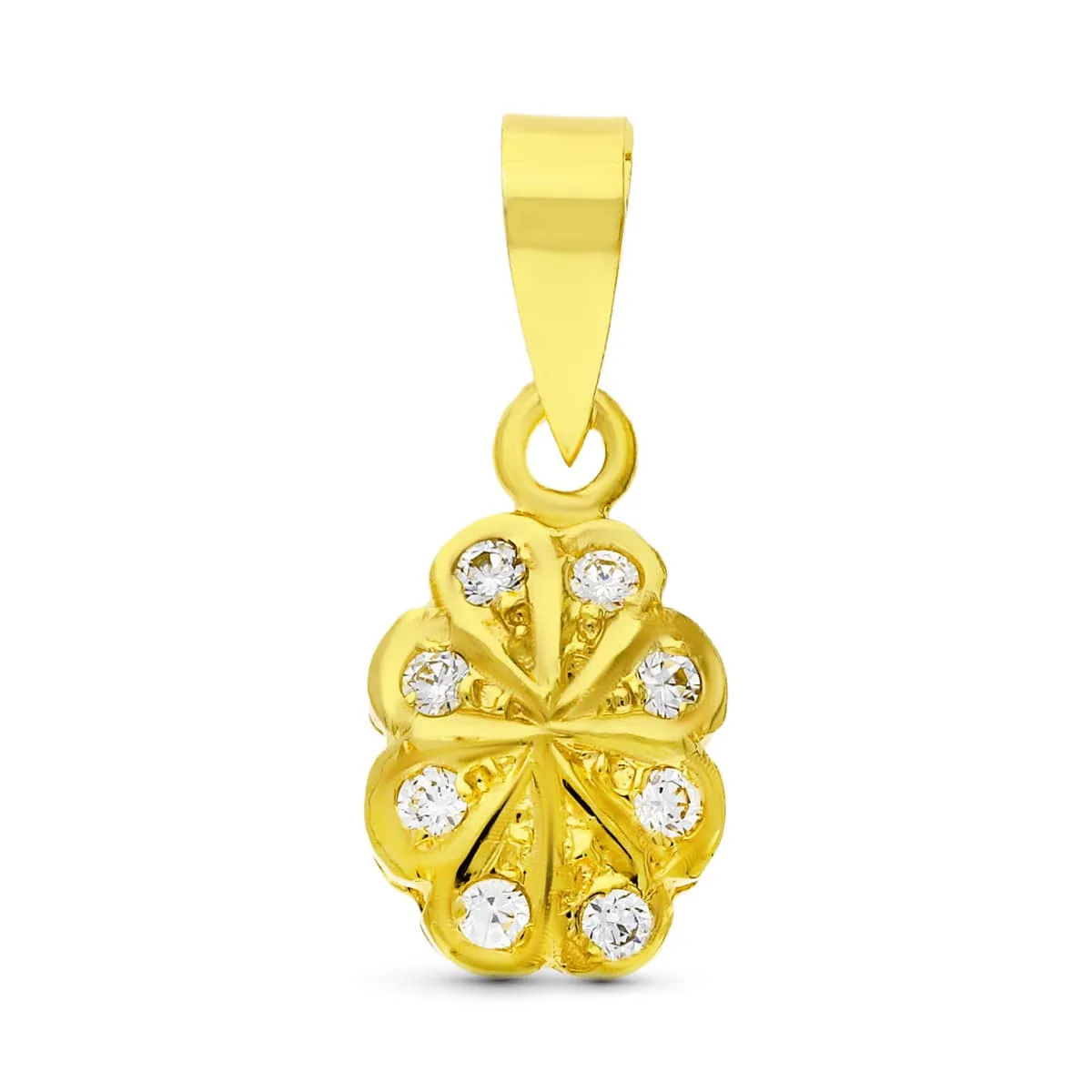 18K COLGANTE CIRCONITA ORO AMARILLO 13X8 MM