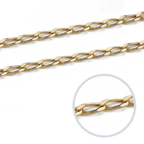 18K CADENA ORO AMARILLO BILBAO HUECA 60CM ANCHO 6 MM — vista 2