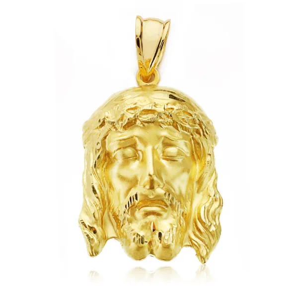 9K CRISTO ORO AMARILLO BUENA MUERTE. 27X18 MM