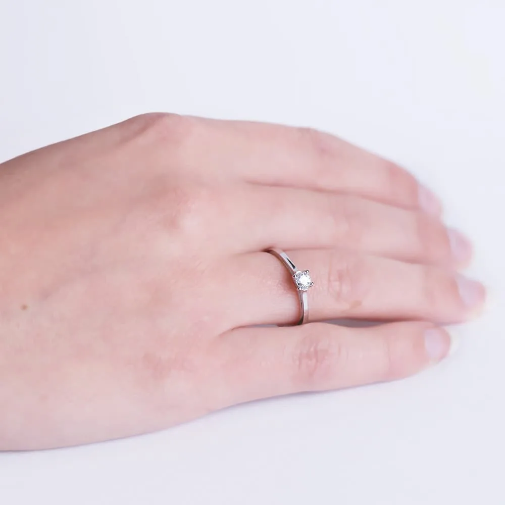 18K SOLITARIO DIAMANTE NATURAL TALLA BRILLANTE  0,150 QTS. SI-H — vista 2