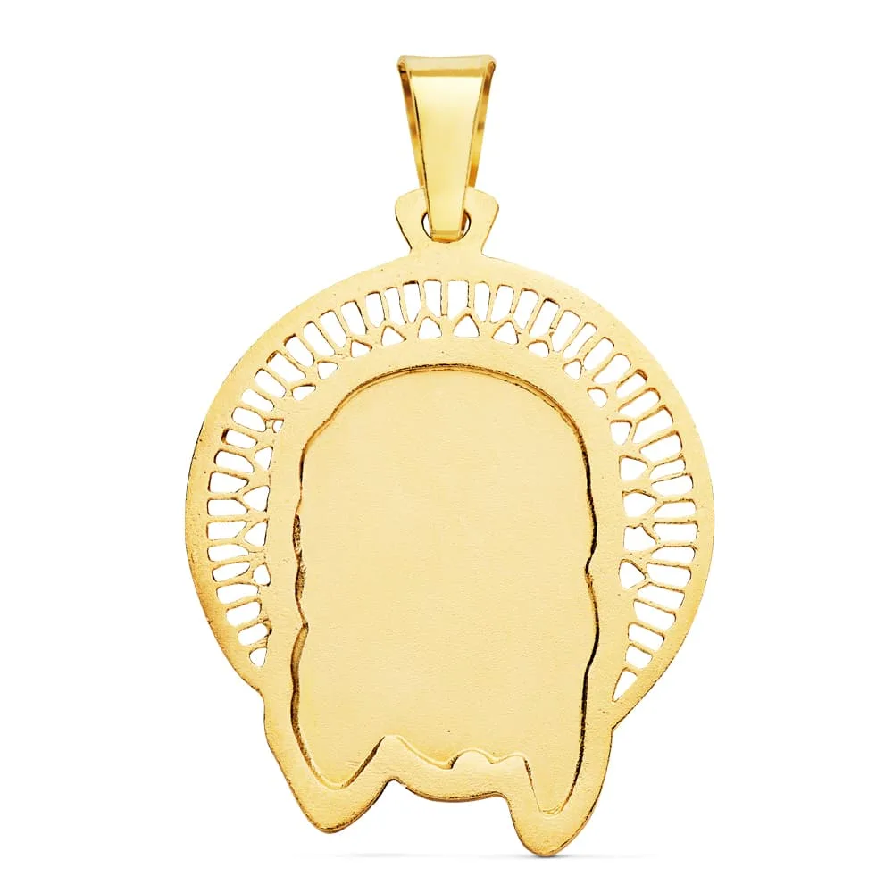 18K COLGANTE COLGANTE ORO AMARILLO CABEZA DE CRISTO ORLA 29X25 MM — vista 2
