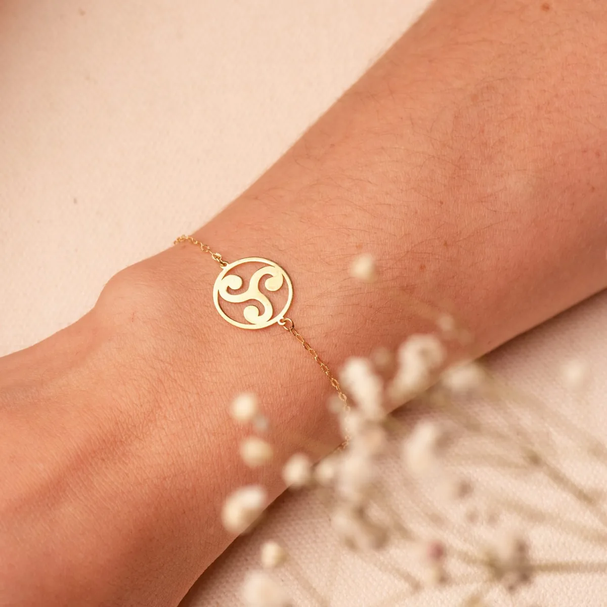 18K PULSERA ORO AMARILLO TRISQUEL 14MM CADENA TALLADA. LARGO: 18 3 CM — vista 2