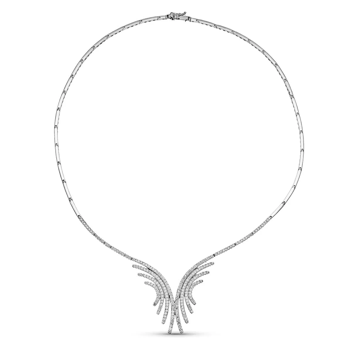 18K GARGANTILLA ORO BLANCO CIRCONITA MOTIVO