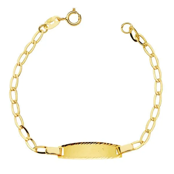18K PULSERA ESCLAVA ORO AMARILLO HUECA BILBAO  14.5 CM