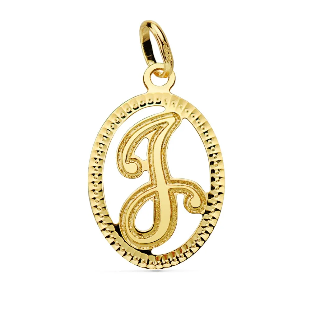 18K COLGANTE ORO AMARILLO INICIAL LETRA J 21X14 MM