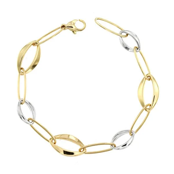 18K PULSERA BICOLOR 19.5 CM