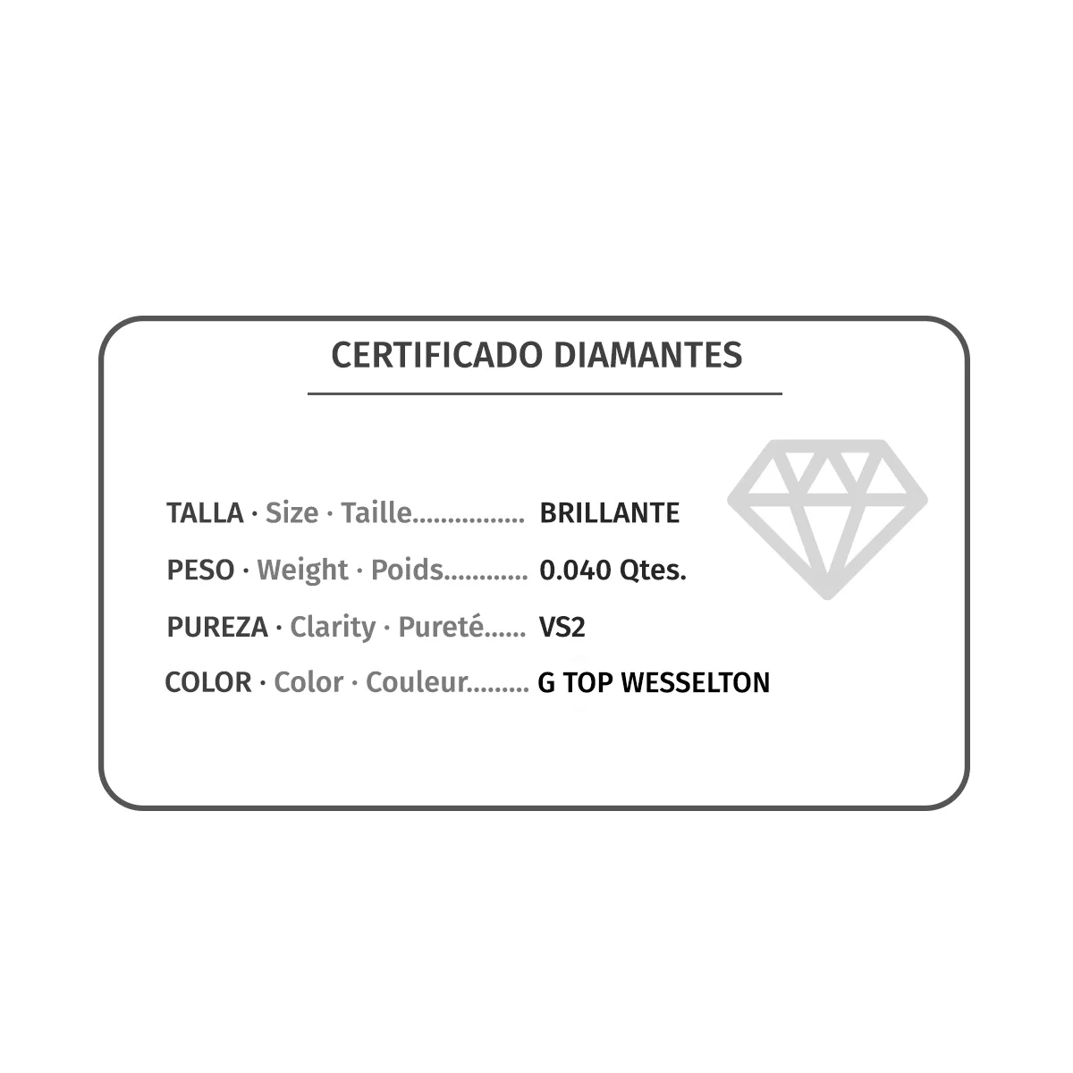 18K PENDIENTES CHATON ORO AMARILLO DIAMANTES LABORATORIO 0,040 QTS VS2-G. MEDIDA: 5,5 X 5,5 MM. CIERRE PRESION — vista 3