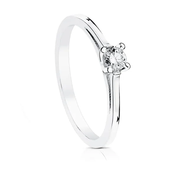 18K SOLITARIO DIAMANTE NATURAL TALLA BRILLANTE  0,150 QTS. SI-H