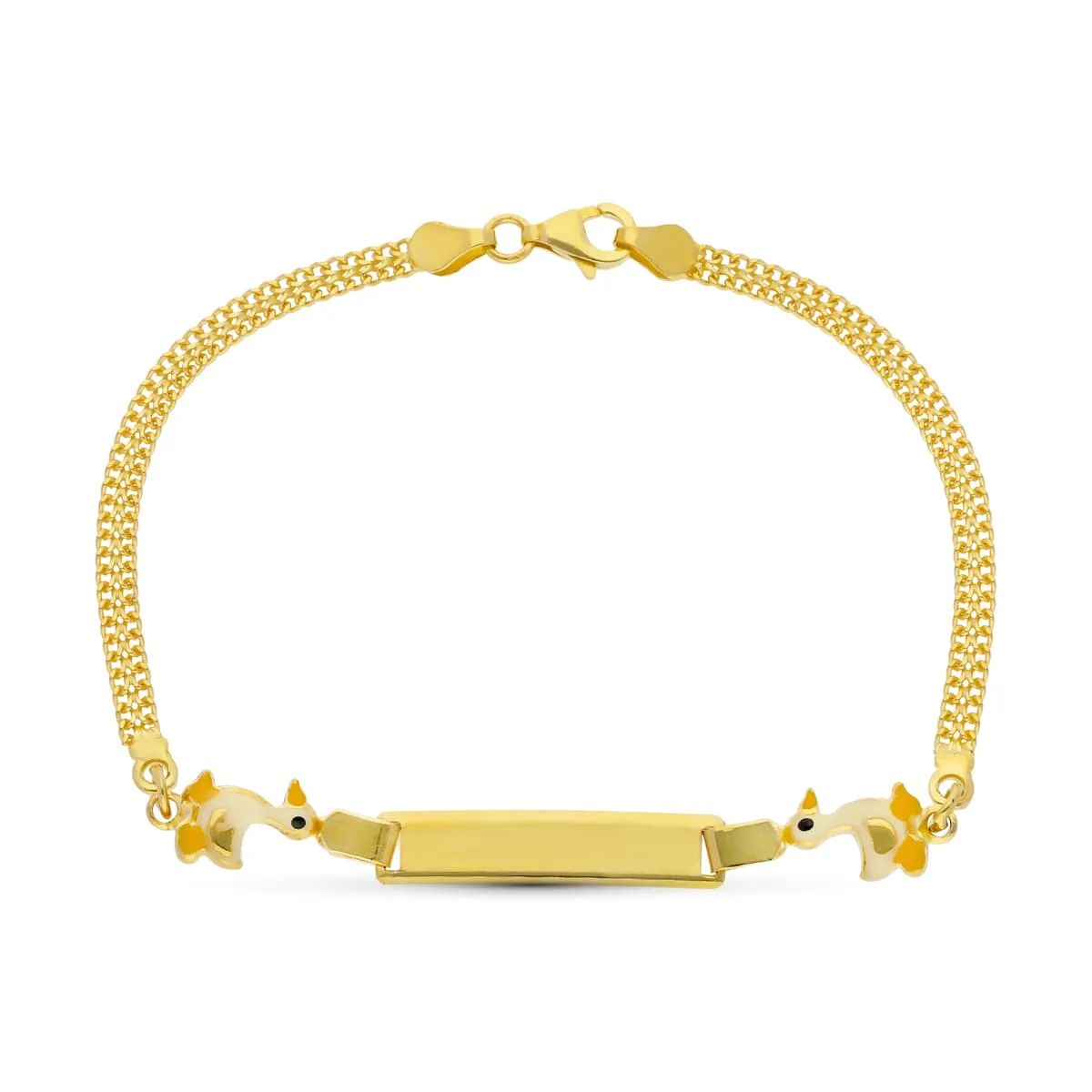 18K ESCLAVA ORO AMARILLO PATITOS 16CM