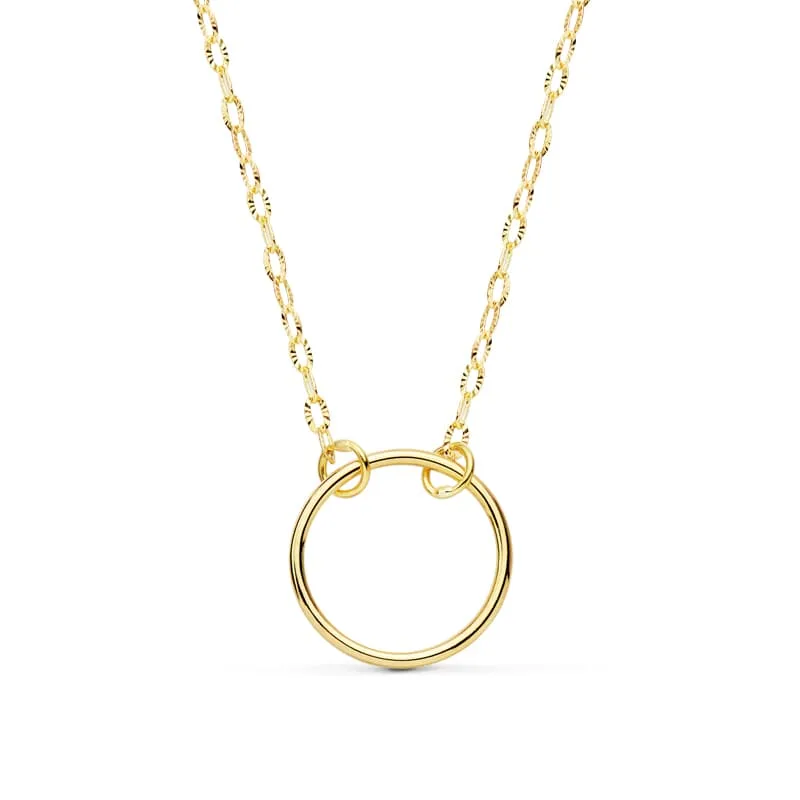 18K COLLAR ORO AMARILLO ARO 13 MM LARGO 42CM