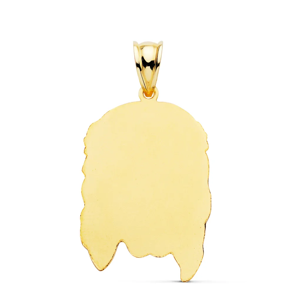 9K COLGANTE ORO AMARILLO CABEZA DE CRISTO  ESTAMPADO. 30X19 MM — vista 2