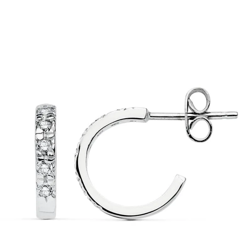 18K AROS ORO BLANCO CIRCONITA 12X2 MM