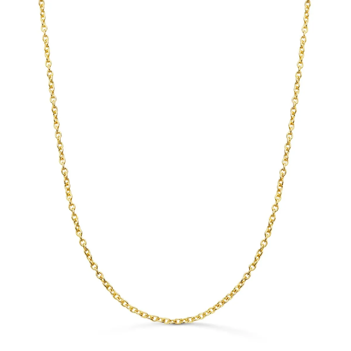 18K CADENA ORO AMARILLO FORZADA MACIZA ANCHO: 1.9MM LARGO: 50CM
