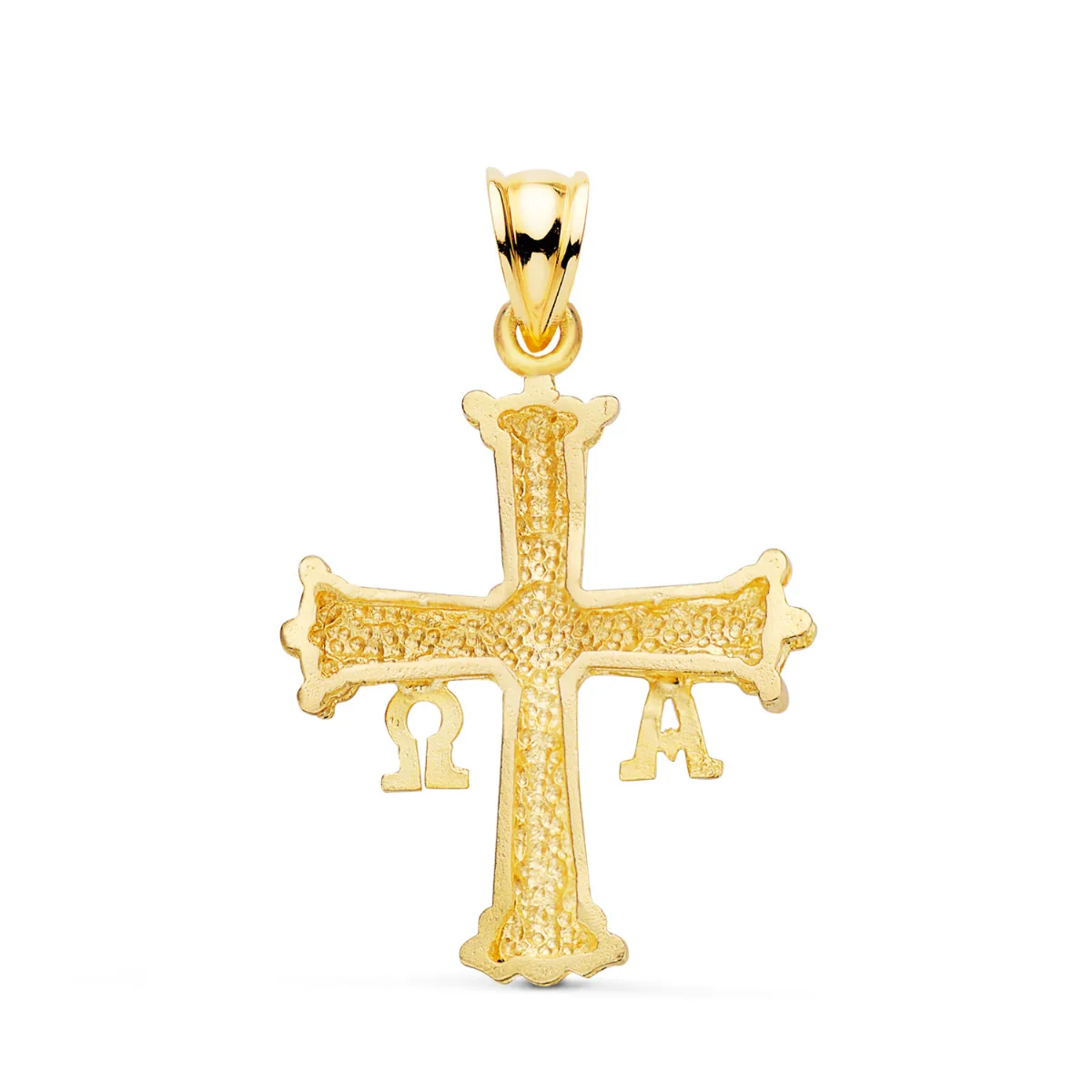 18K CRUZ DE COVADONGA O VICTORIA ORO AMARILLO TALLADA 33 X 25 MM — vista 2