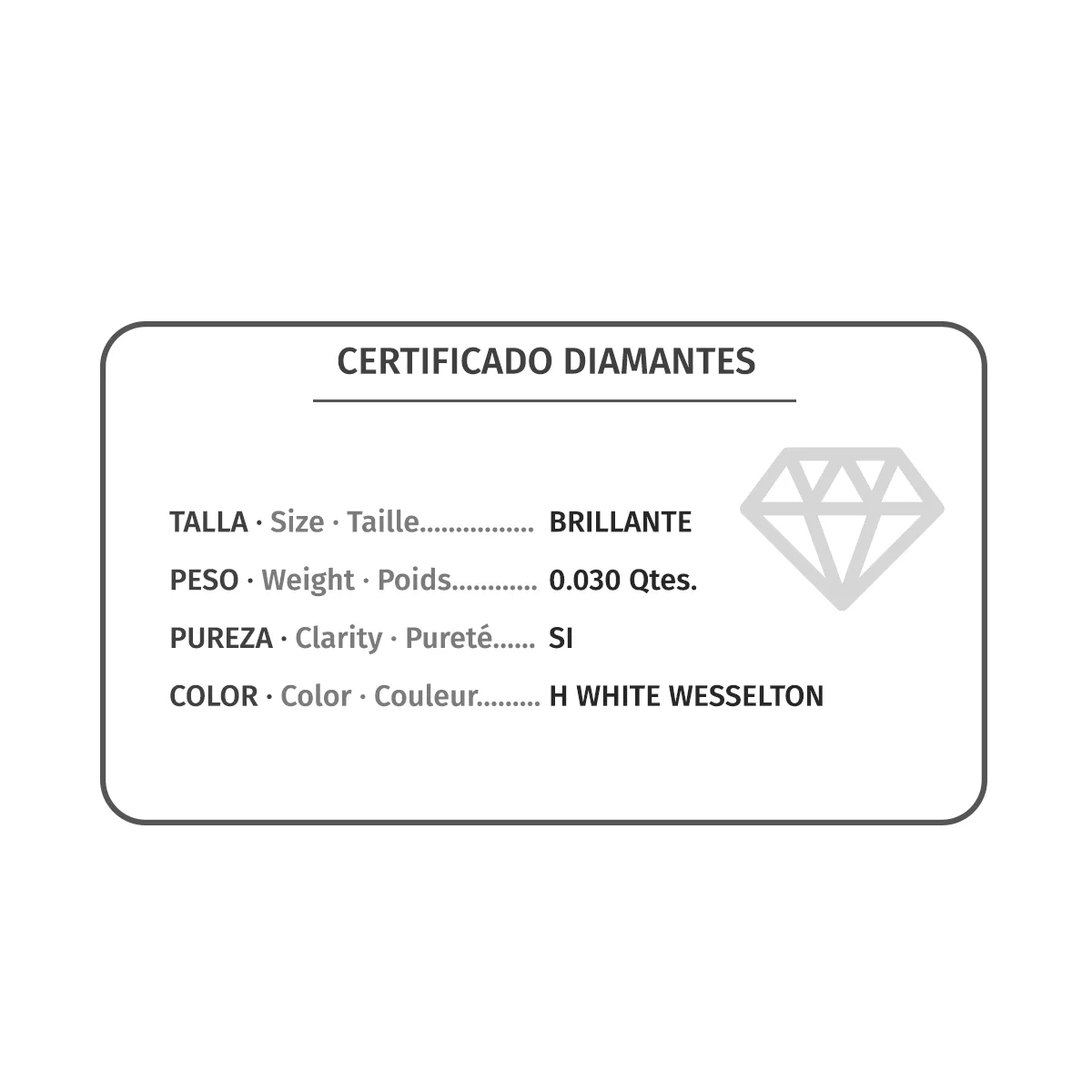 18K SORTIJA ABIERTA ORO BLANCO DIAMANTES 0.030 QTS. G-VS2. CUERPO REDONDO 1 MM — vista 2