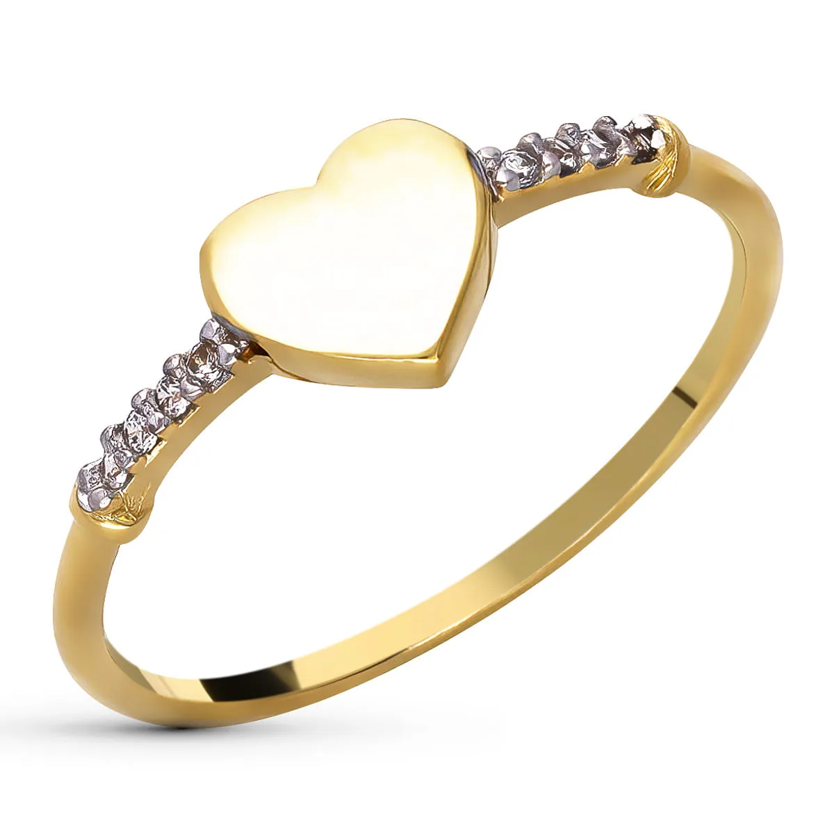 18K COLGANTE ORO AMARILLO CORAZON CIRCONITA 13X13 MM C. AMOR — vista 2