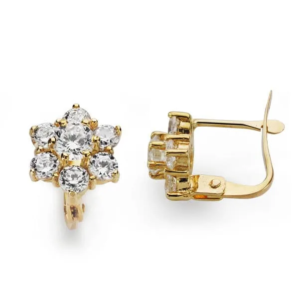 18K PENDIENTES ORO AMARILLO CUAJO CATALAN 10X10 MM