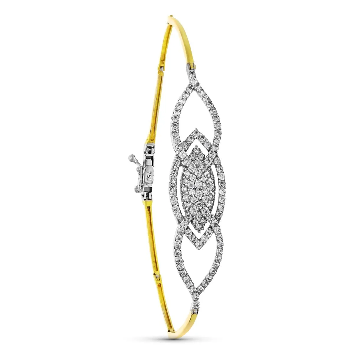 18K PULSERA ORO BICOLOR CIRCONITA MOTIVO