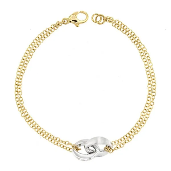18K PULSERA BICOLOR 19.5 CM