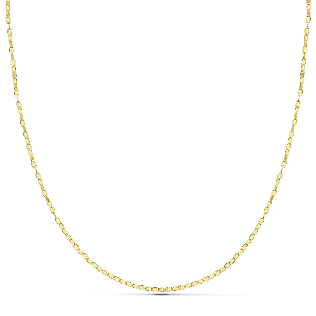 18K CADENA ORO AMARILLO MACIZA DIAMANTADA 50CM 1.5 MM