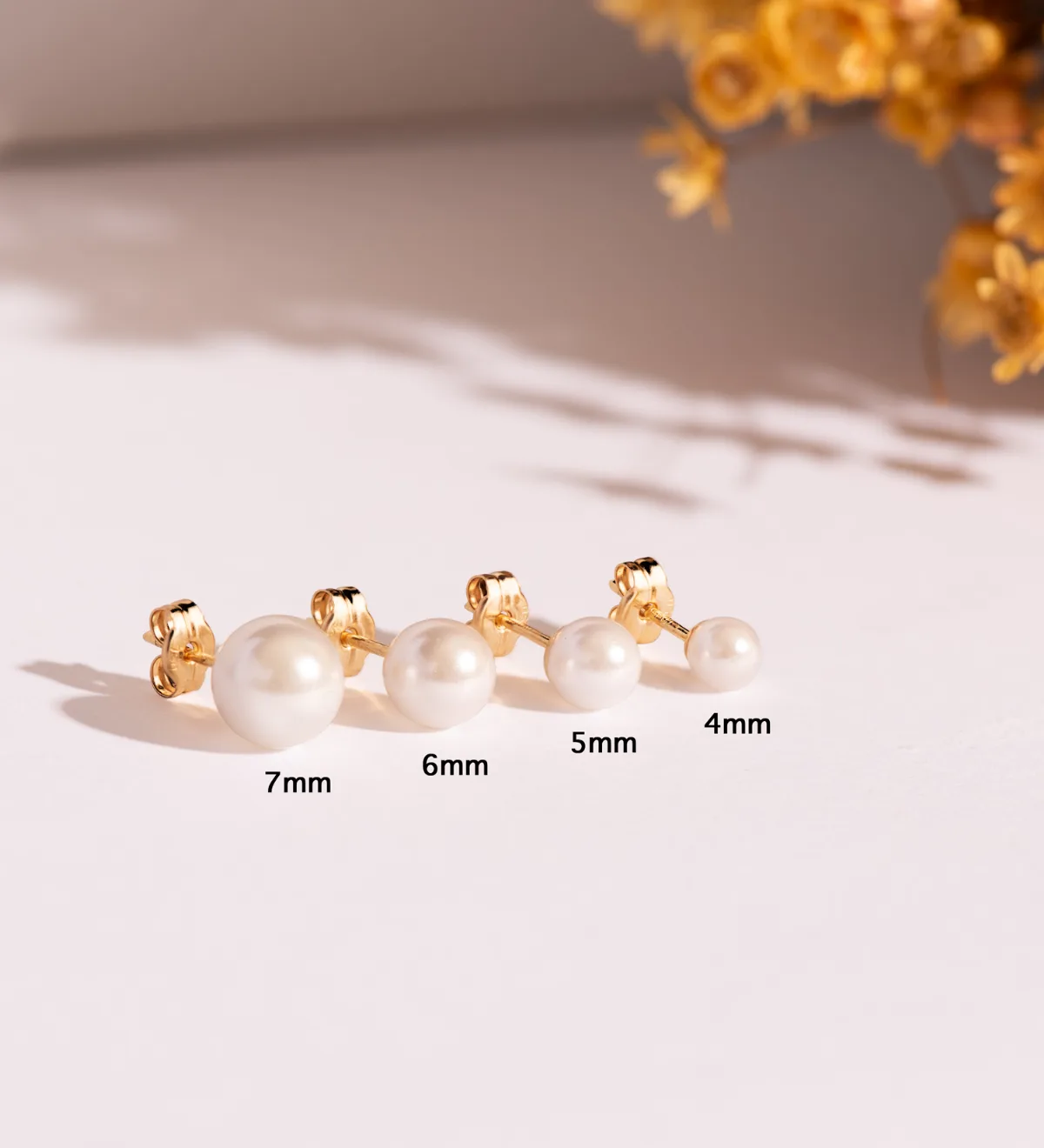 18K PENDIENTES ORO AMARILLO PERLA CON CASQUILLA. MEDIDA: 6 MM. CIERRE PRESION — vista 2