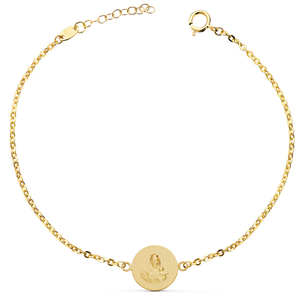 18K PULSERA ORO AMARILLO ESCAPULARIO ORO AMARILLO 12 MM.  LARGO: 18 2 CM — vista 2