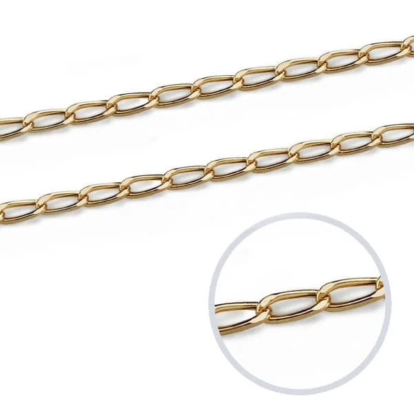 18K CADENA ORO AMARILLO BILBAO 45CM HUECA 2 MM — vista 2