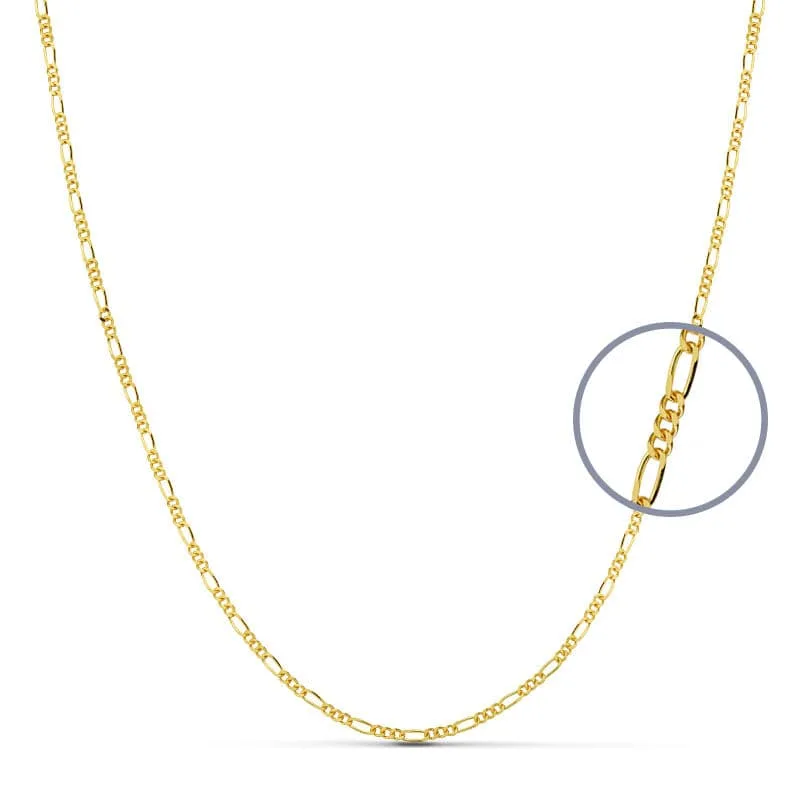 18K CADENA MACIZA CARTIER ORO AMARILLO 3X1 45CM 1.2 MM 2.80 GR