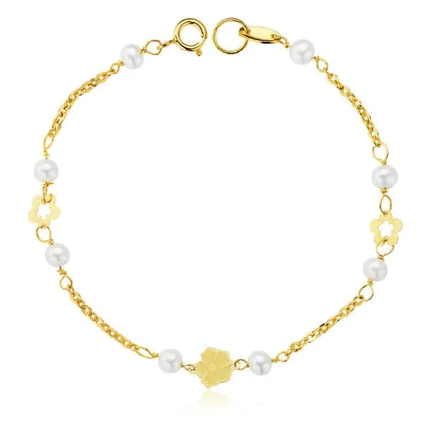 18K PULSERA PERLA 3 MM 17CM