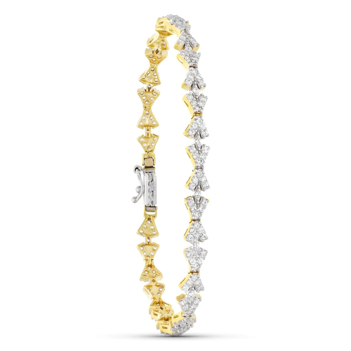 18K PULSERA ORO BICOLOR 19.5 CM