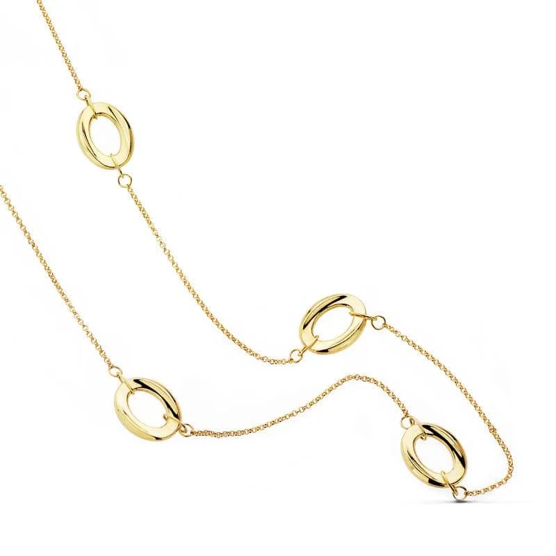 18K GARGANTILLA ORO AMARILLO ESLABONES 80 CM PESO 13.20 GR