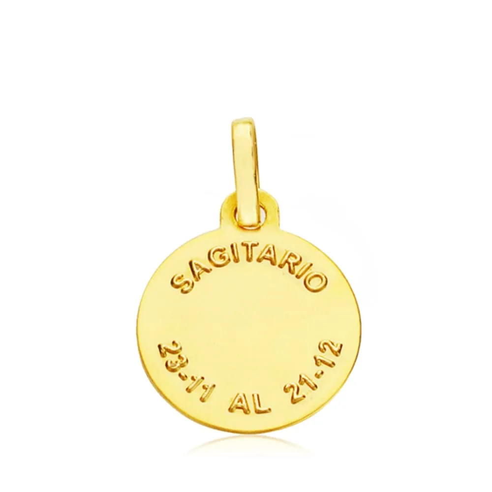 18K HOROSCOPO ORO AMARILLO SAGITARIO 13 MM — vista 2